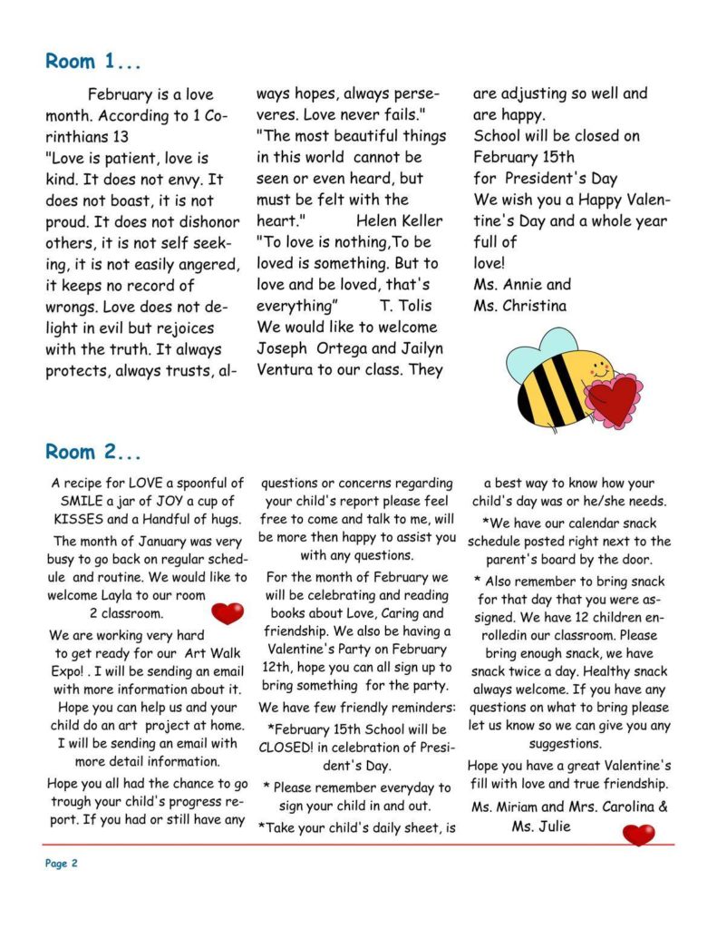 MSO February 2016 Newsletter. Room 1 and Room 2
